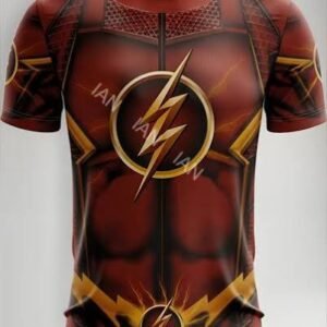Playera roja con logo clásico de The Flash